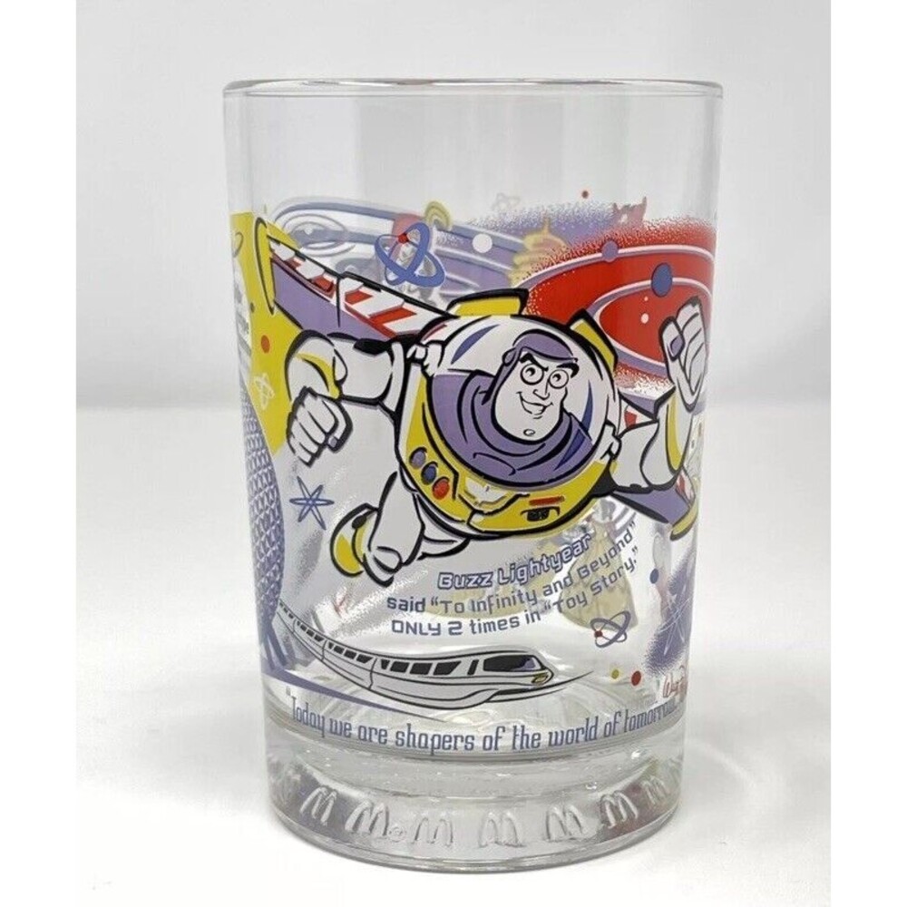 2002 McDonald's Disney Pixar Glass 100 Years of Magic Epcot Buzz Lightyear EUC